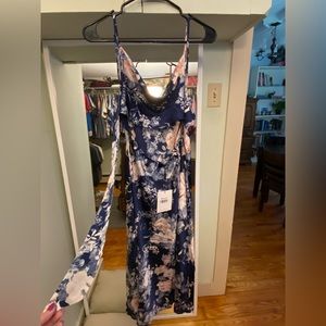 Navy floral dress